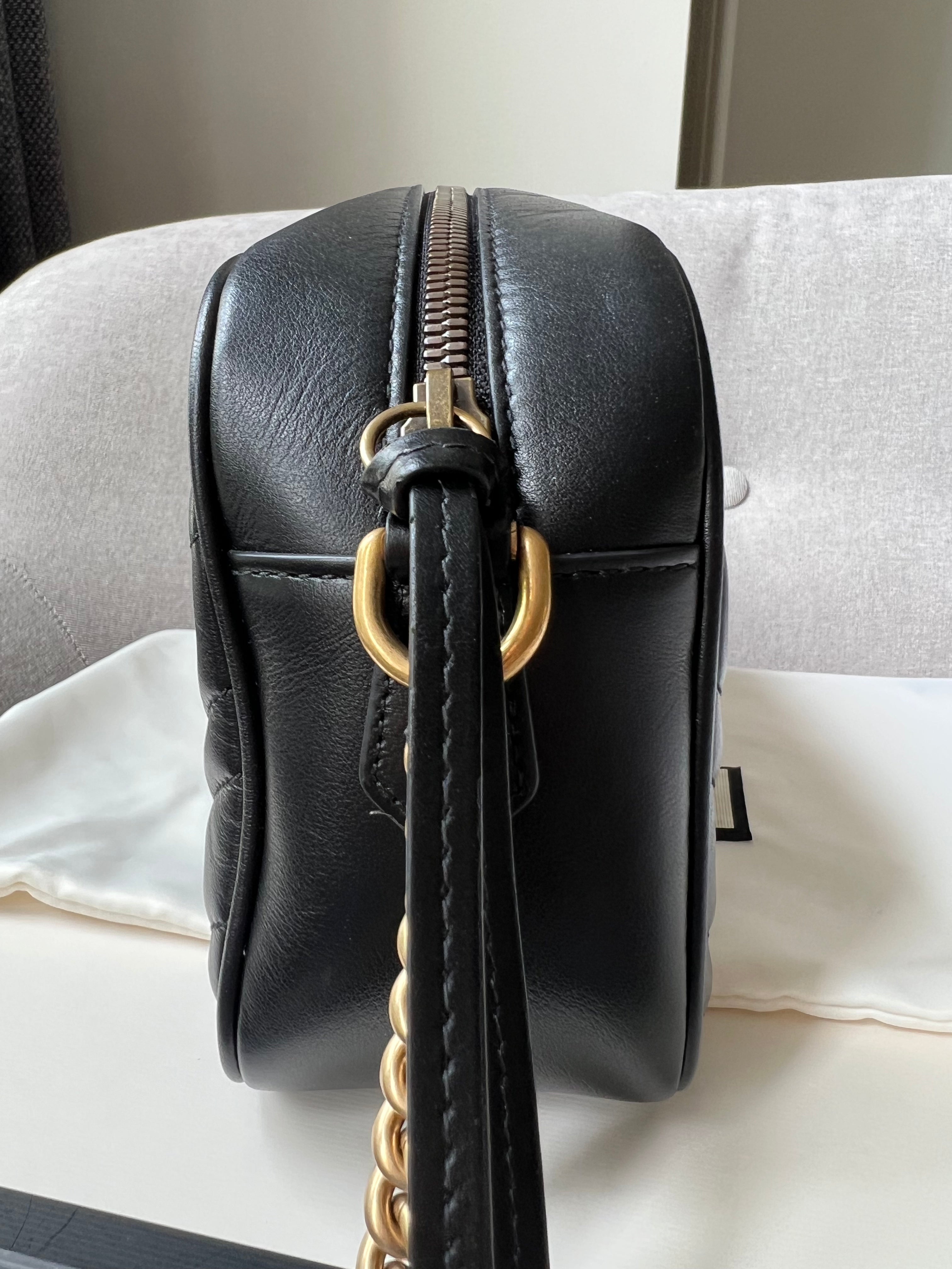 Gucci GG Black Marmont Small Shoulder Bag