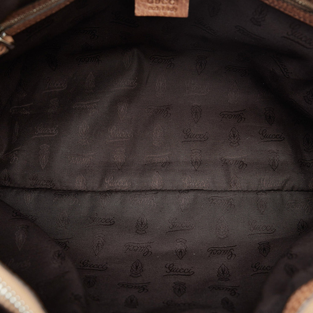 GUCCI Medium GG Canvas Bamboo Bar Tote Tote Bag