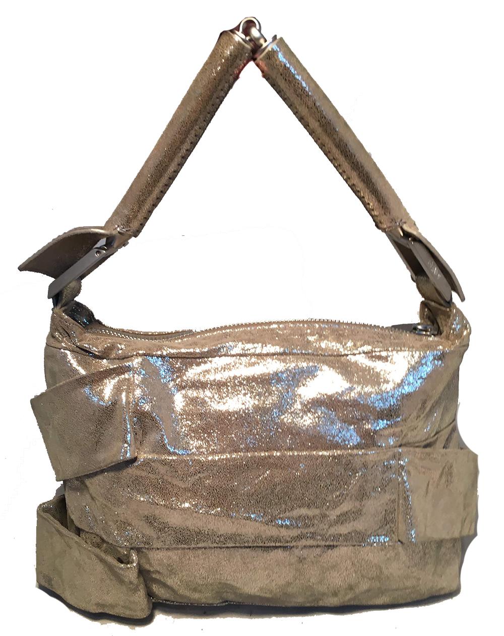 FENDI Gold Leather Wrapping Straps Small Shoulder Bag