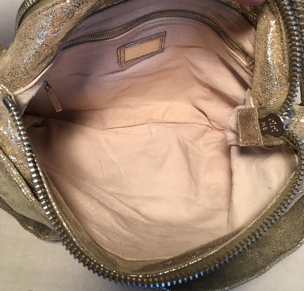 FENDI Gold Leather Wrapping Straps Small Shoulder Bag