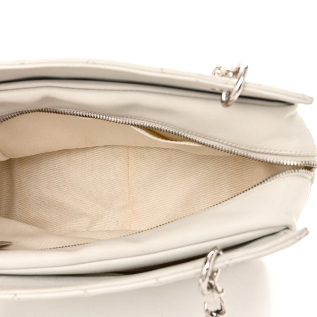 Chanel Caviar Quilted Petit Timeless Tote PTT White