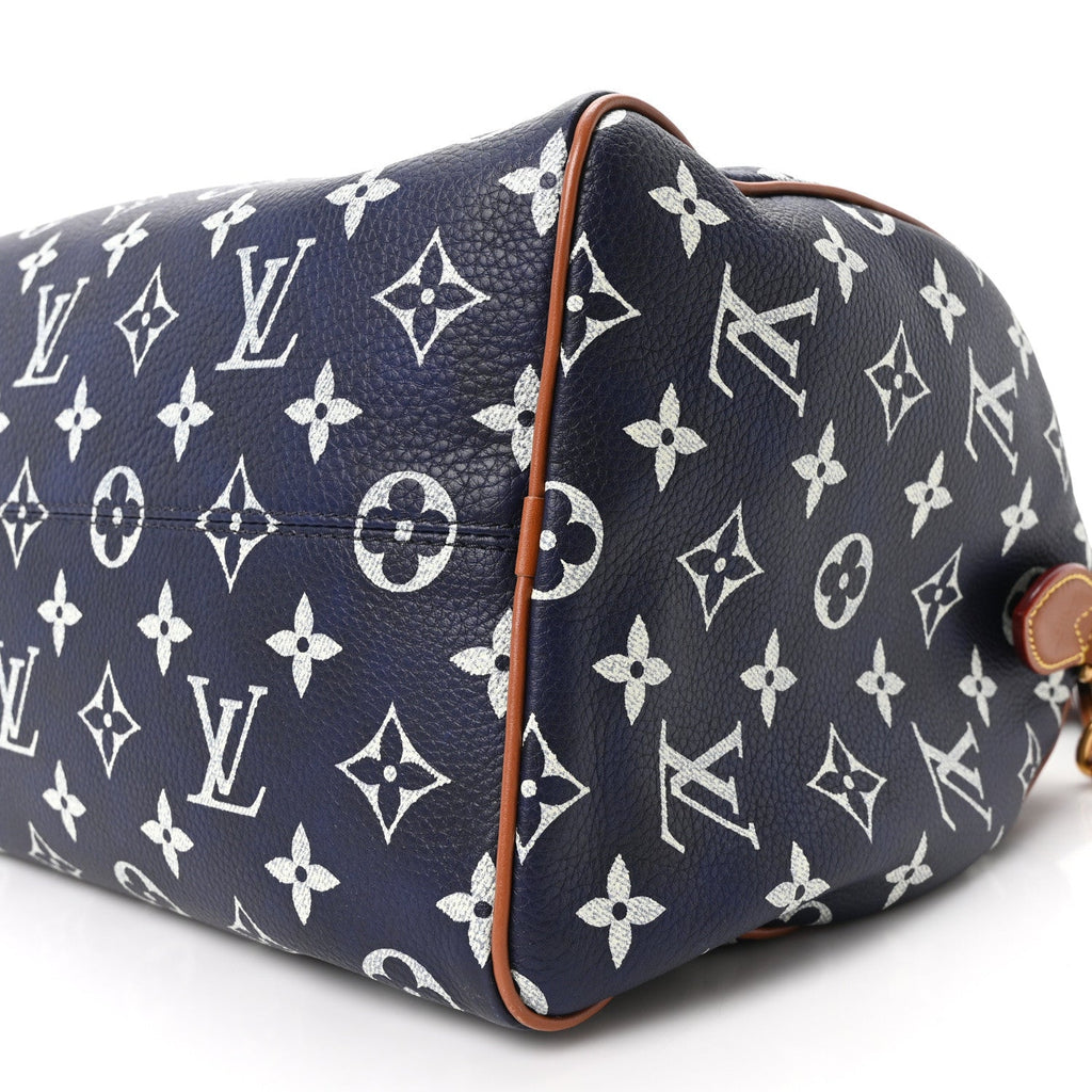 Louis Vuitton Calfskin Monogram Speedy P9 Bandouliere 30 Indigo