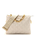 Louis Vuitton Lambskin Embossed Monogram Coussin PM White