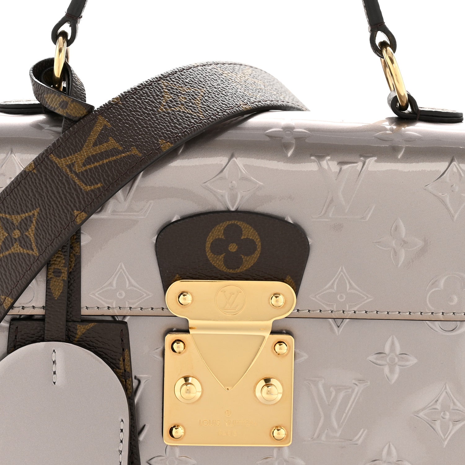 Louis Vuitton Vernis Epi Monogram Spring Street Champagne Metallise