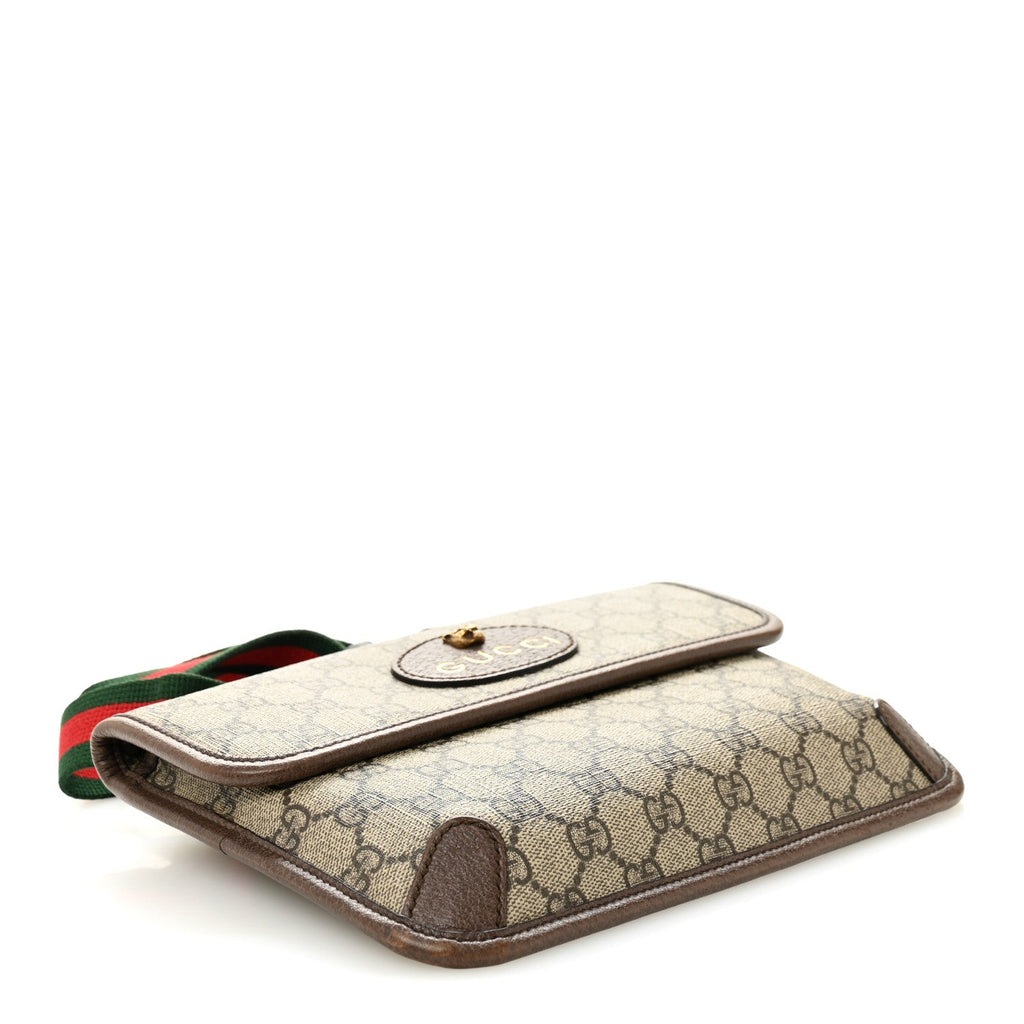 Gucci GG Supreme Monogram Neo Vintage Web Belt Bag Brown