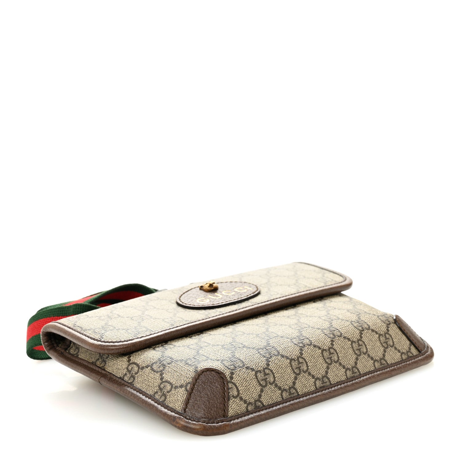 Gucci GG Supreme Monogram Neo Vintage Web Belt Bag Brown