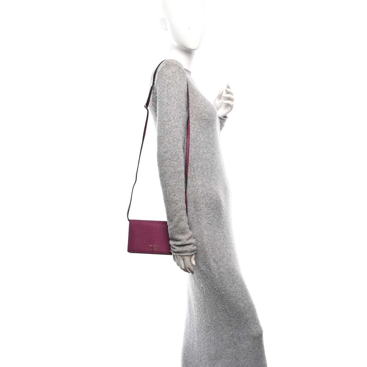 Gucci Dollar Calfskin Mini Swing Wallet Bag Purple