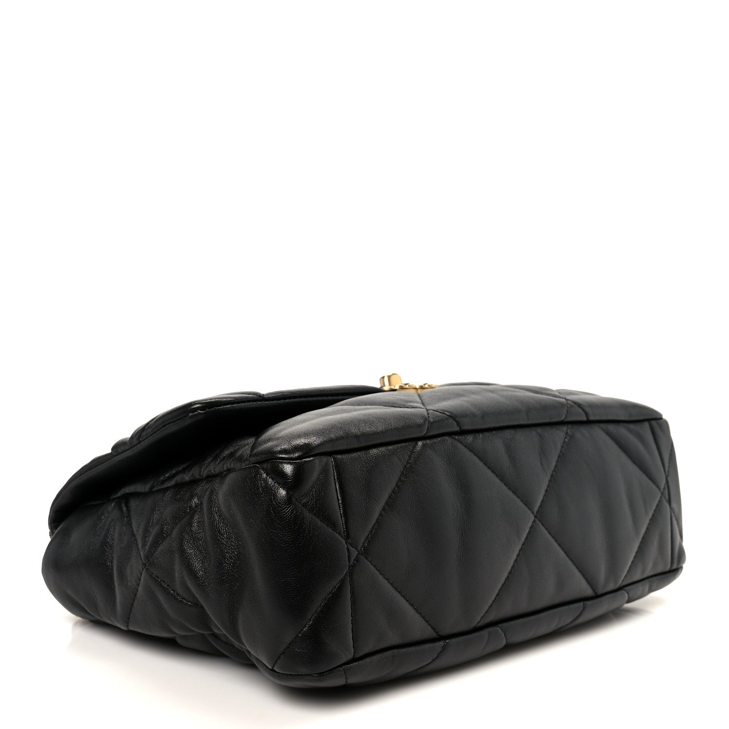 Chanel Goatskin Quilted Large Chanel 19 Flap Black