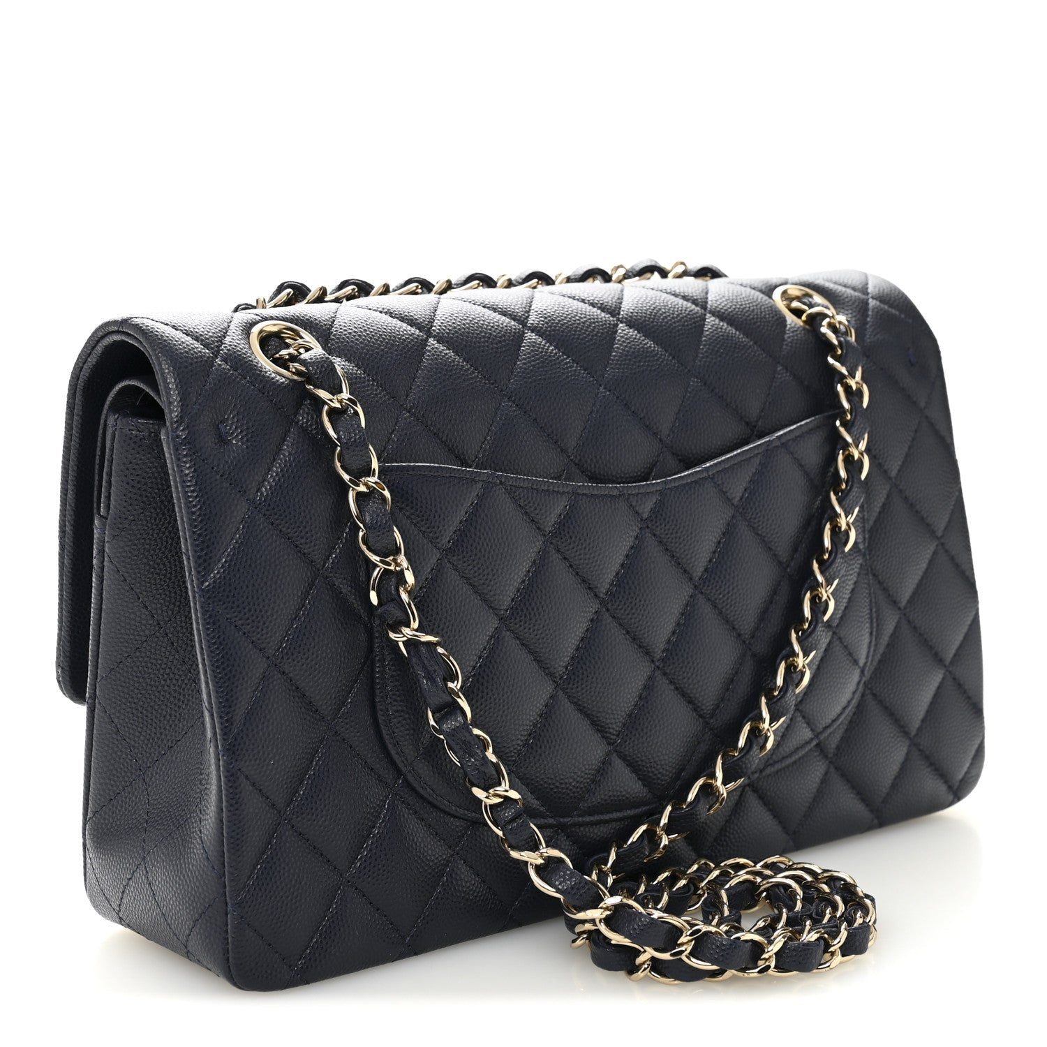 Chanel Caviar Quilted Medium Double Flap Navy