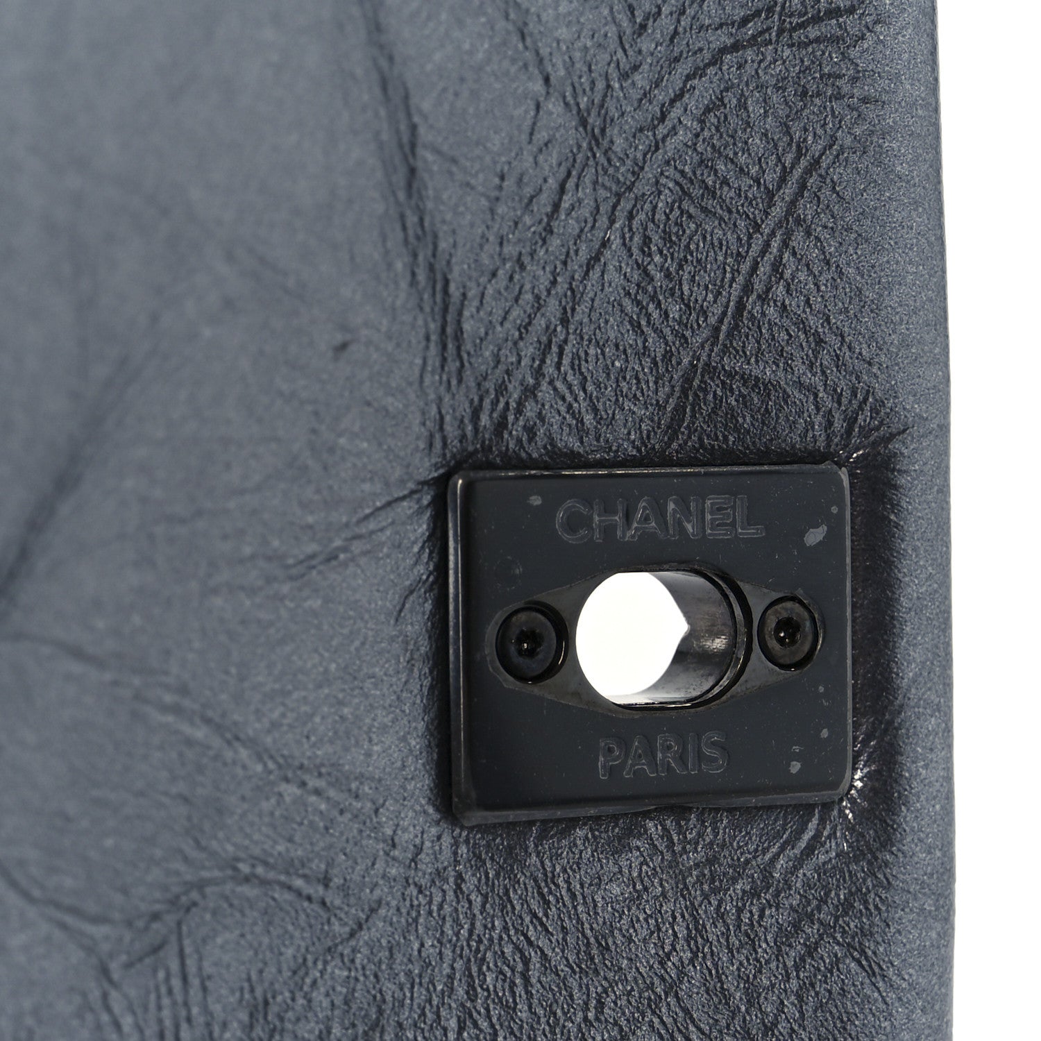 Chanel Metallic Aged Calfskin Quilted Mini Coco Handle Flap Charcoal