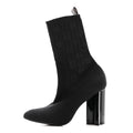 Louis Vuitton Monogram Stretch Fabric Silhouette Ankle Boots 37 Black