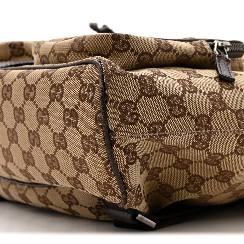 Gucci Monogram Backpack Dark Brown