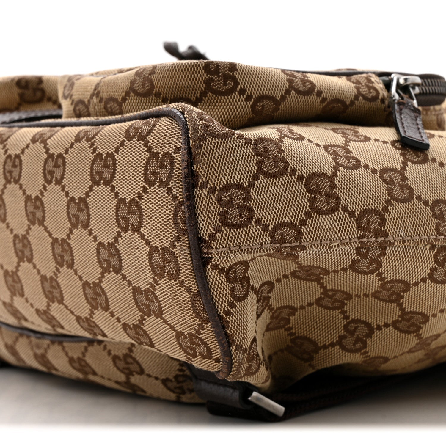 Gucci Monogram Backpack Dark Brown