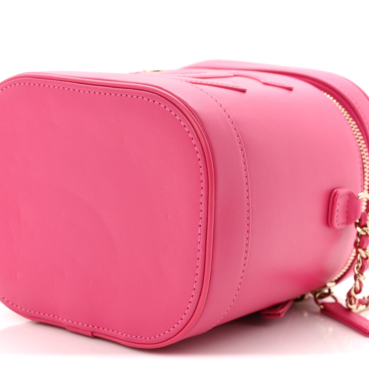 Chanel Lambskin Timeless Vanity Cosmetic Case Pink