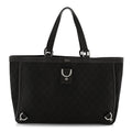 Gucci Denim Monogram Large Abbey Tote Dark Brown
