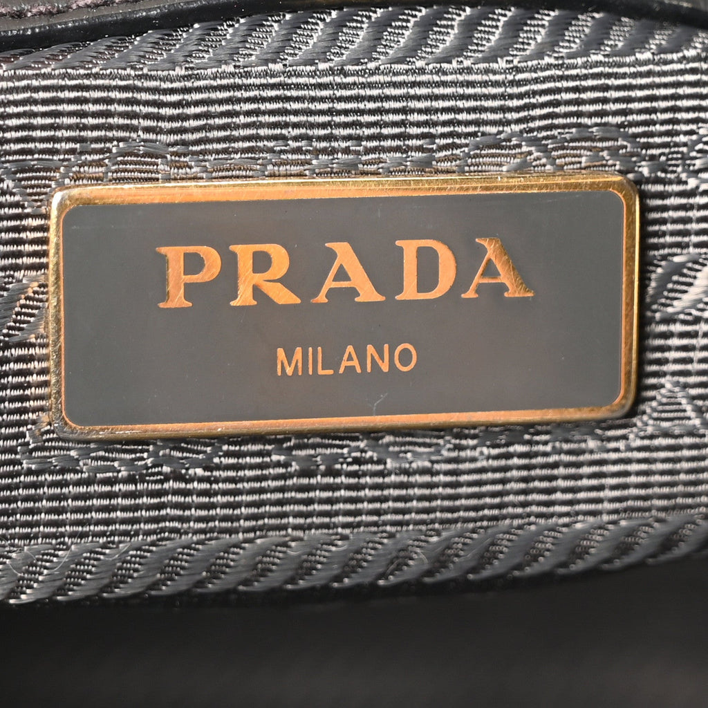 Prada Tessuto Nylon Soft Calf Shopping Tote Ardesia