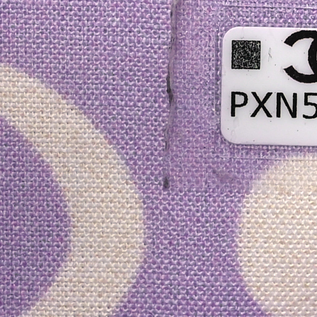 Caviar Quilted CC Logo Double Flap Wallet Light Purple