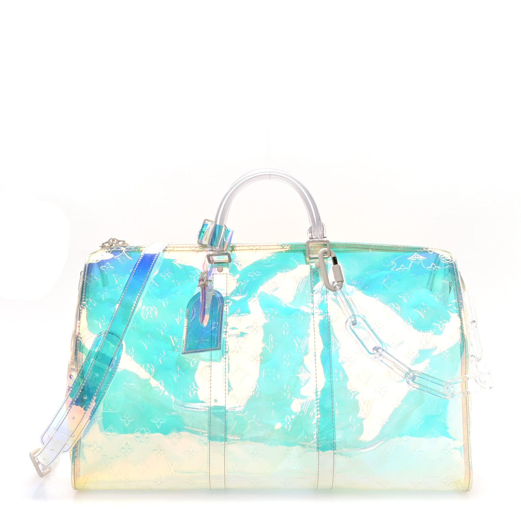 Louis Vuitton PVC Monogram Keepall Bandouliere 50 Iridescent Prism
