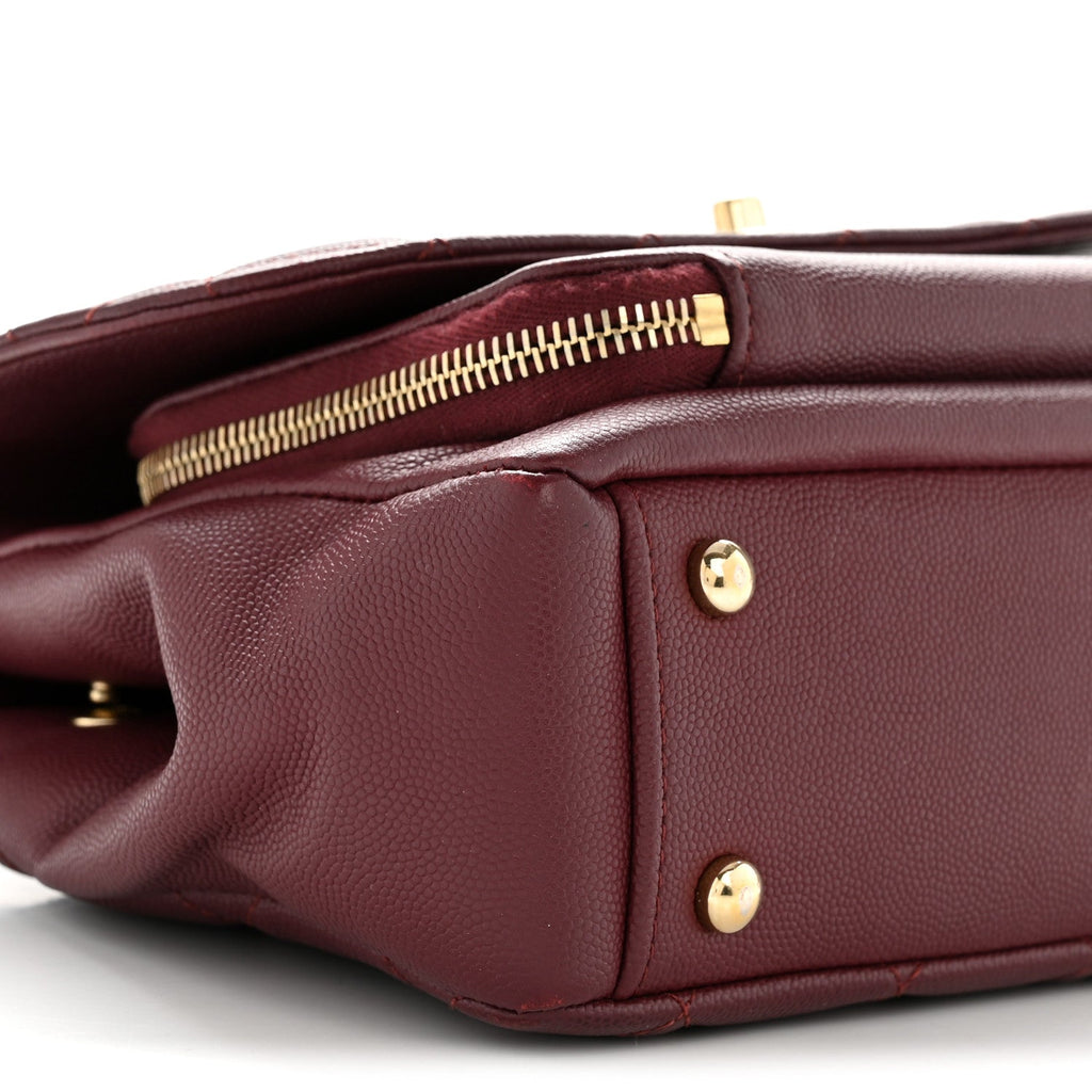 Chanel Caviar Quilted Small Business Affinity Flap Burgundy