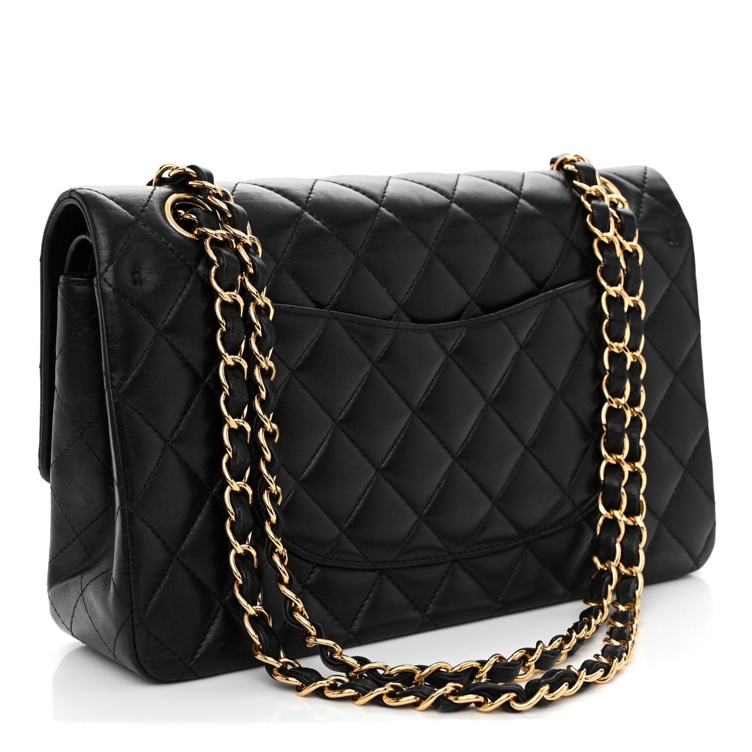 Chanel Lambskin Quilted Medium Double Flap Black