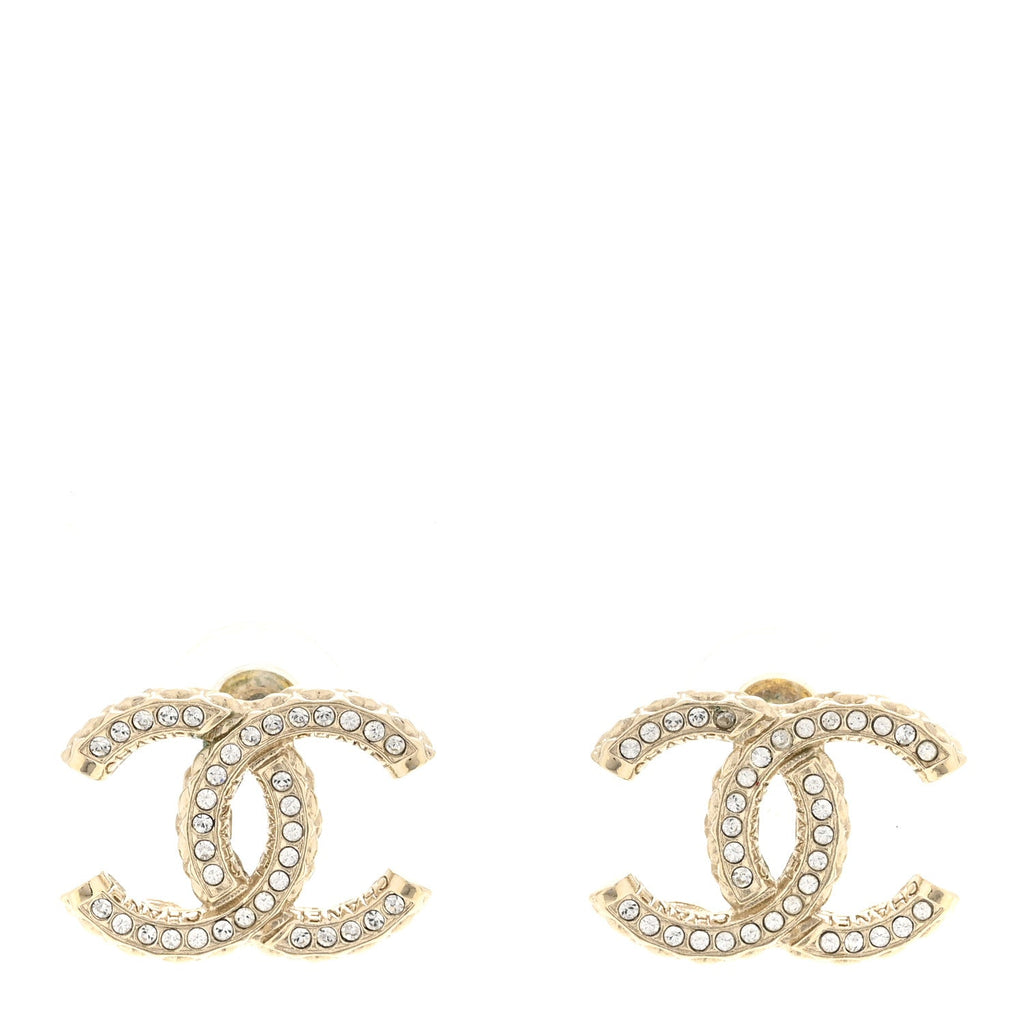 Crystal CC Earrings Gold