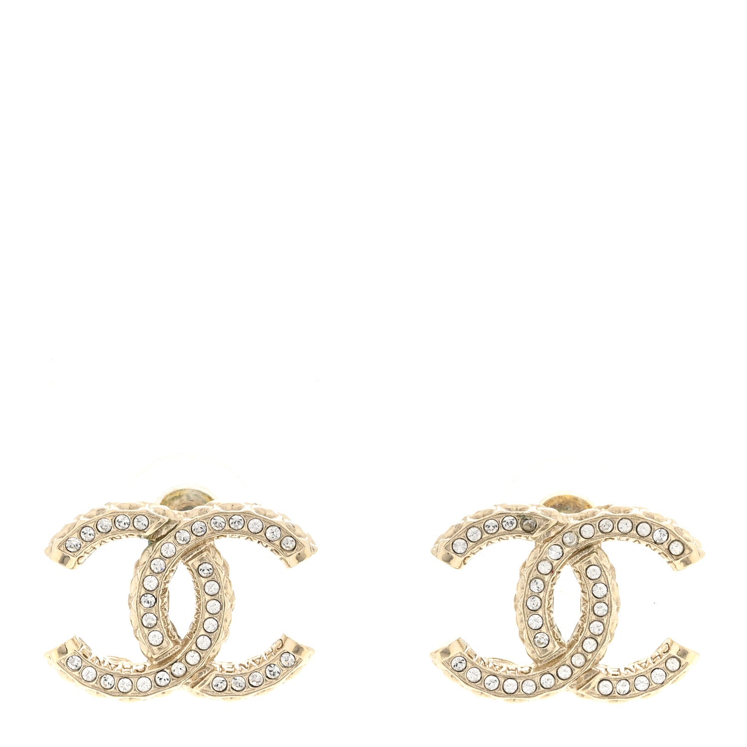 Crystal CC Earrings Gold