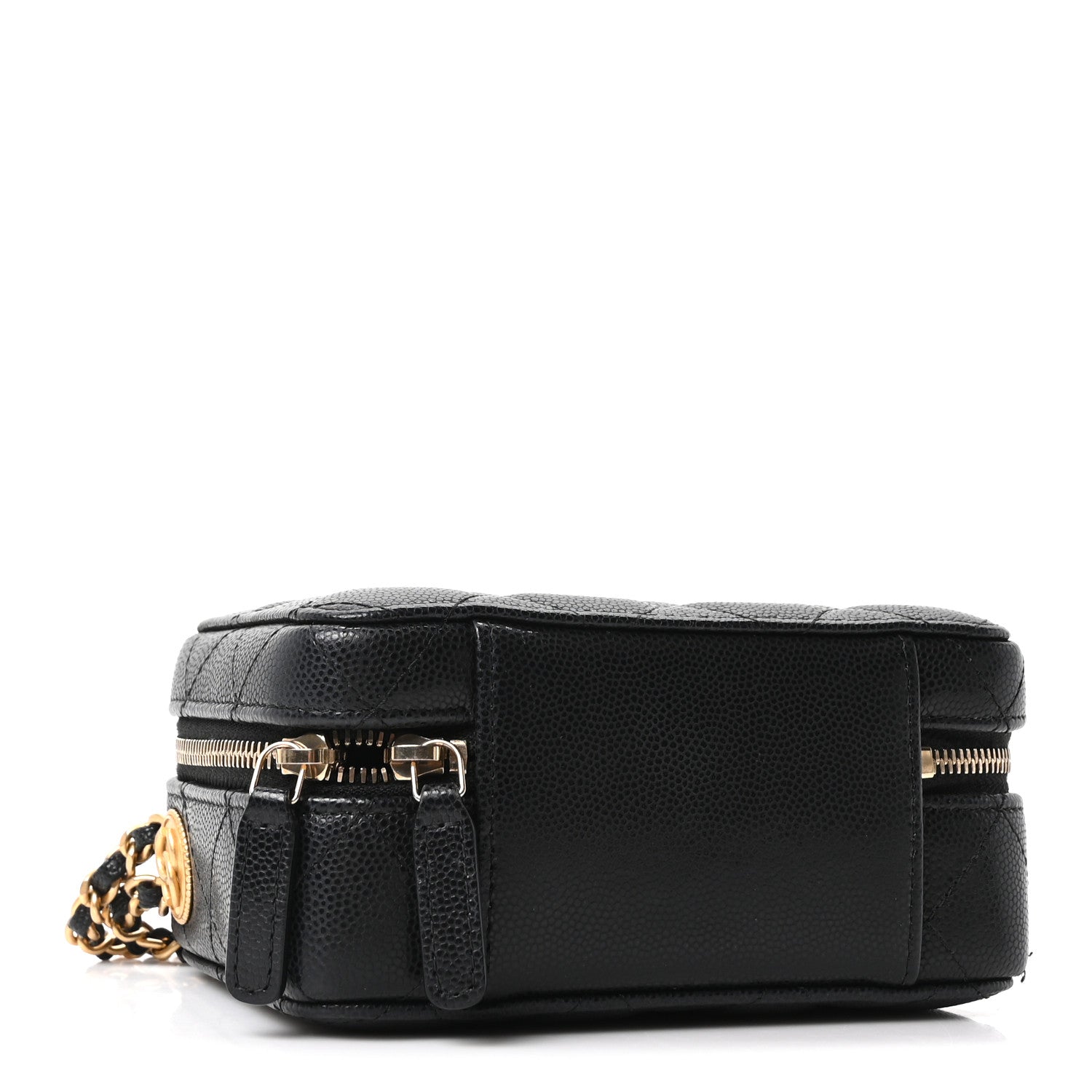 Chanel Caviar Quilted Twist Your Buttons Clutch With Chain Black
