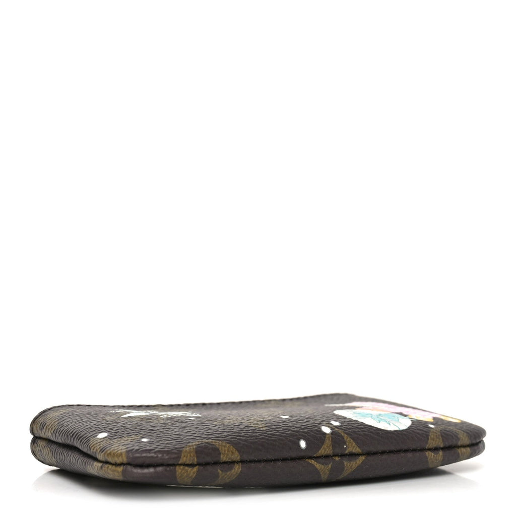 Louis Vuitton Monogram 2025 Christmas Animation Key Pouch Azur Frost