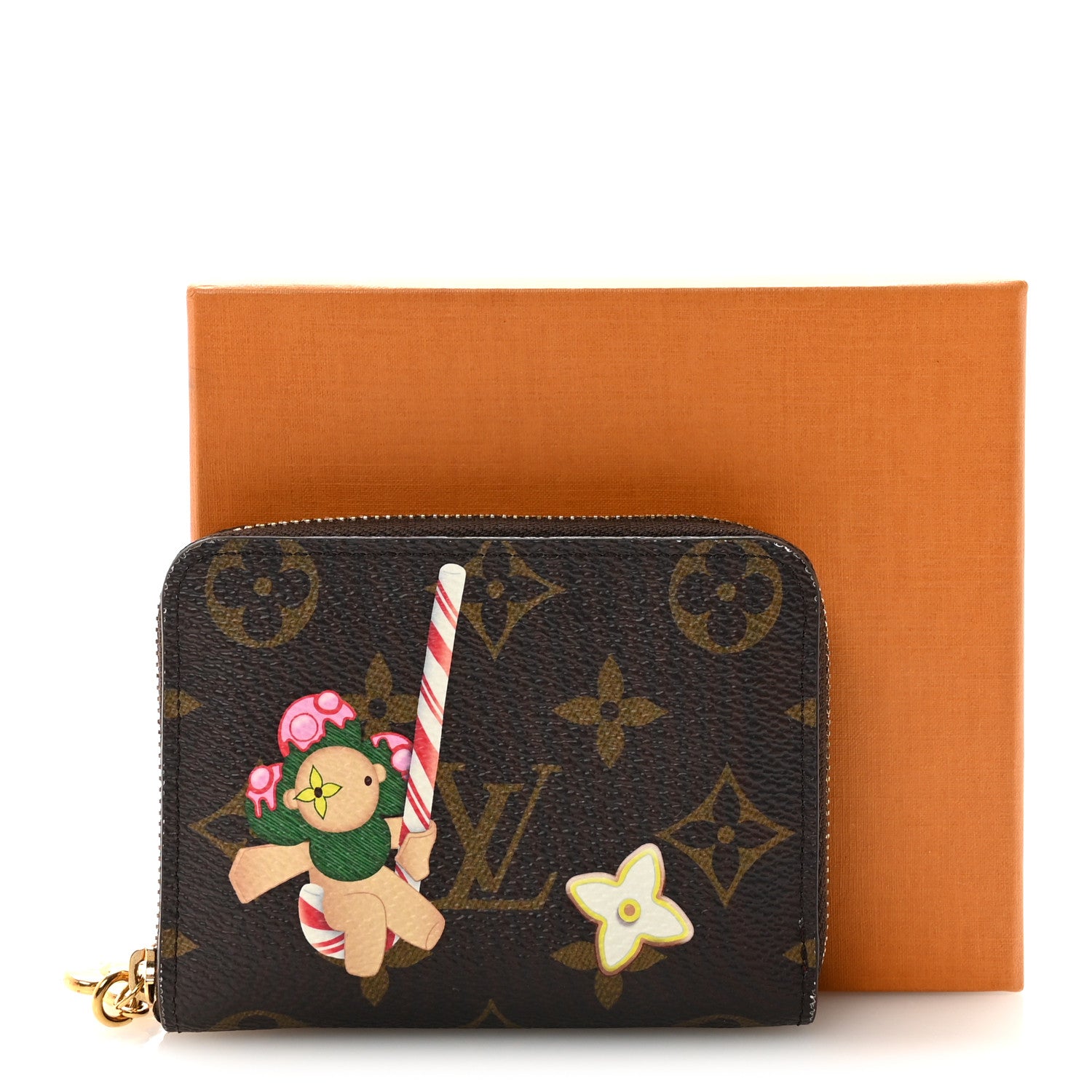 Louis Vuitton Monogram 2024 Christmas Animation Candy Factory Zippy Coin Purse Candy Red