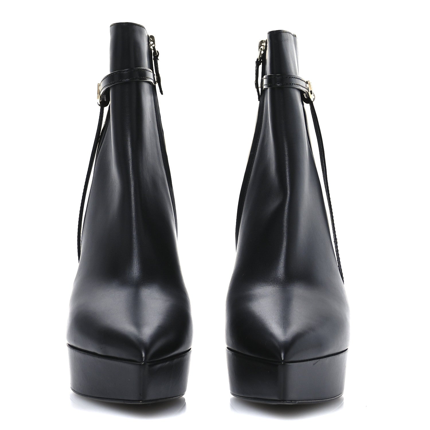 Louis Vuitton Calfskin LV Roxy Platform Ankle Boots 41 Black