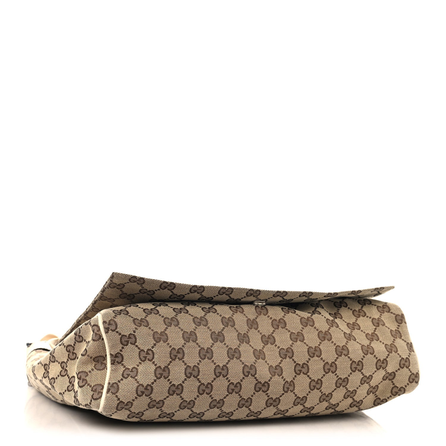 Gucci GG Monogram Medium Flap Messenger Bag Beige
