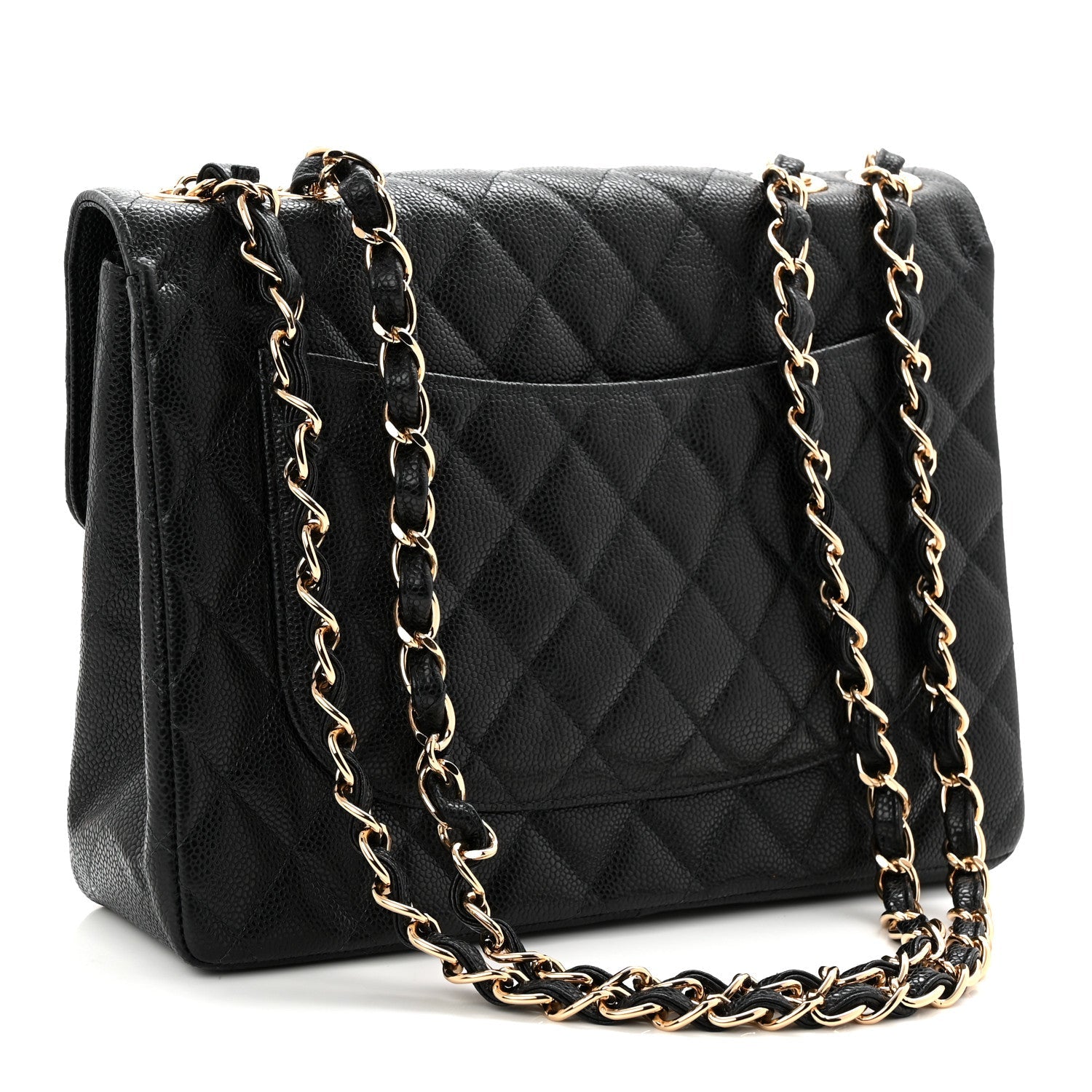 Chanel Caviar Jumbo Single Flap Black