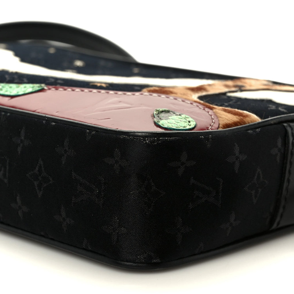 Louis Vuitton Satin Mini Monogram Conte De Fees Pochette Black