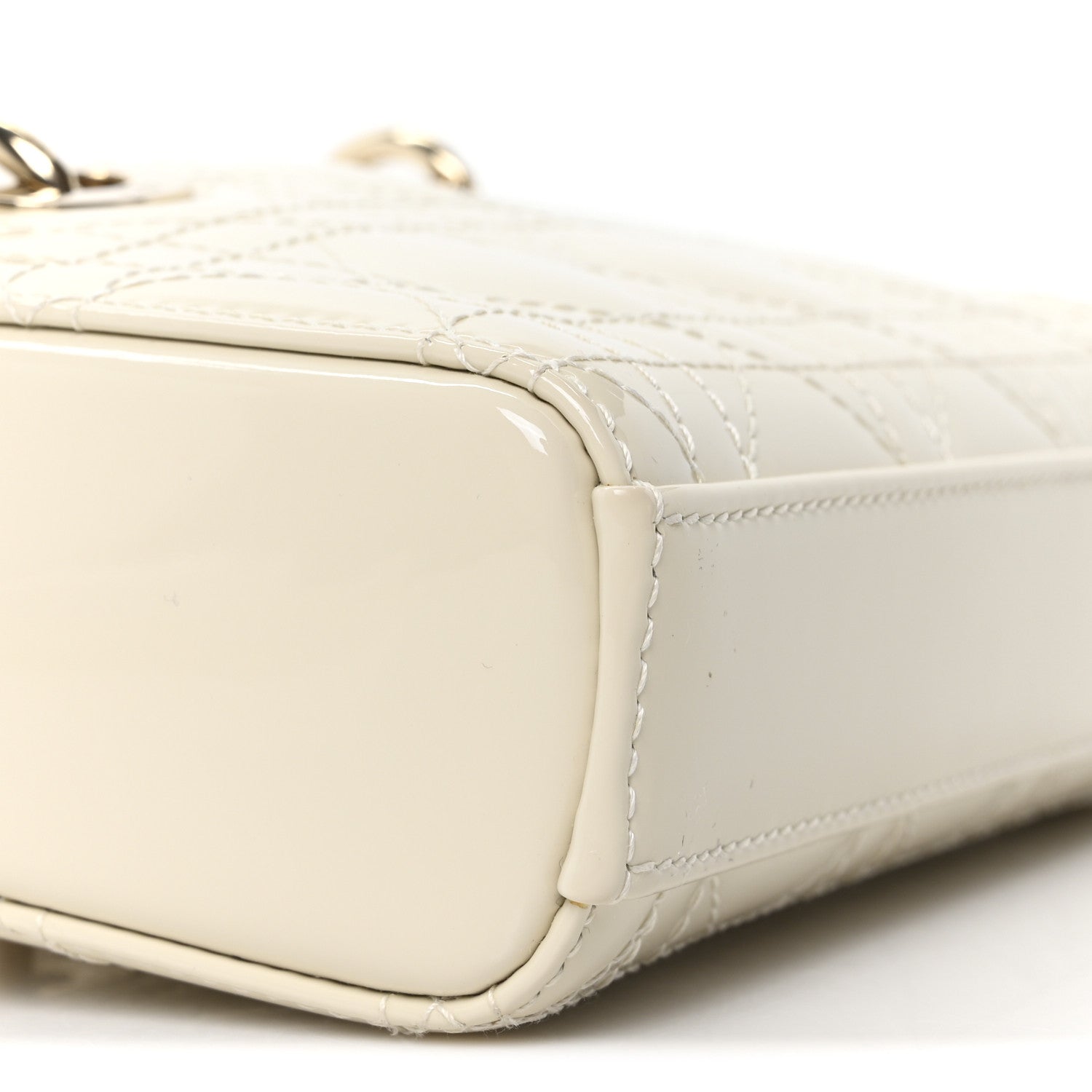 Christian Dior Patent Cannage Micro Lady D-Joy Latte