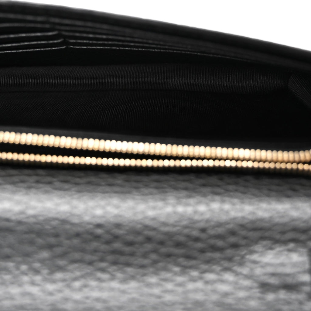 Gucci Dollar Calfskin Medium Betty Chain Wallet Black