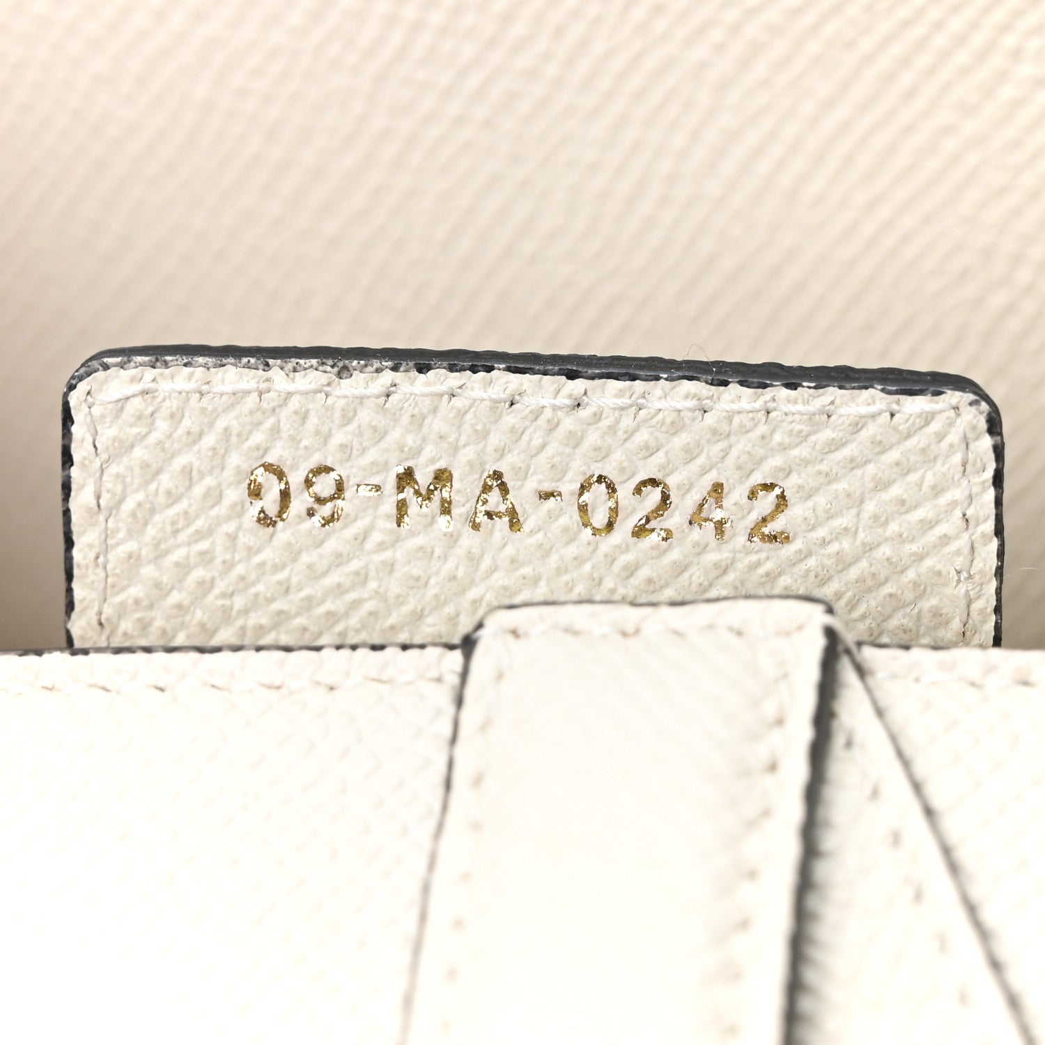 Christian Dior Grained Calfskin Saddle Bag White