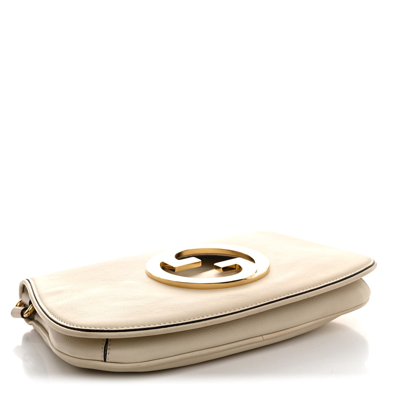 Gucci Roxy Calfskin Blondie Chain Shoulder Flap Bag Mystic White