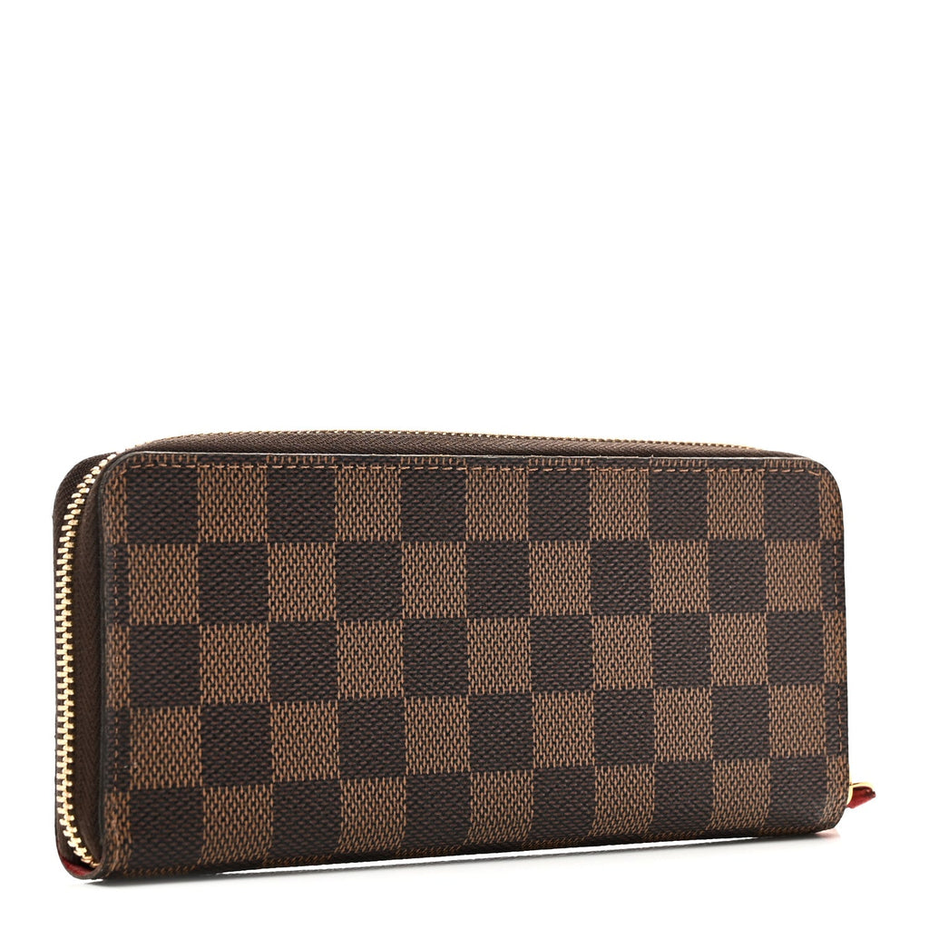 Louis Vuitton Damier Ebene Clemence Wallet Cherry