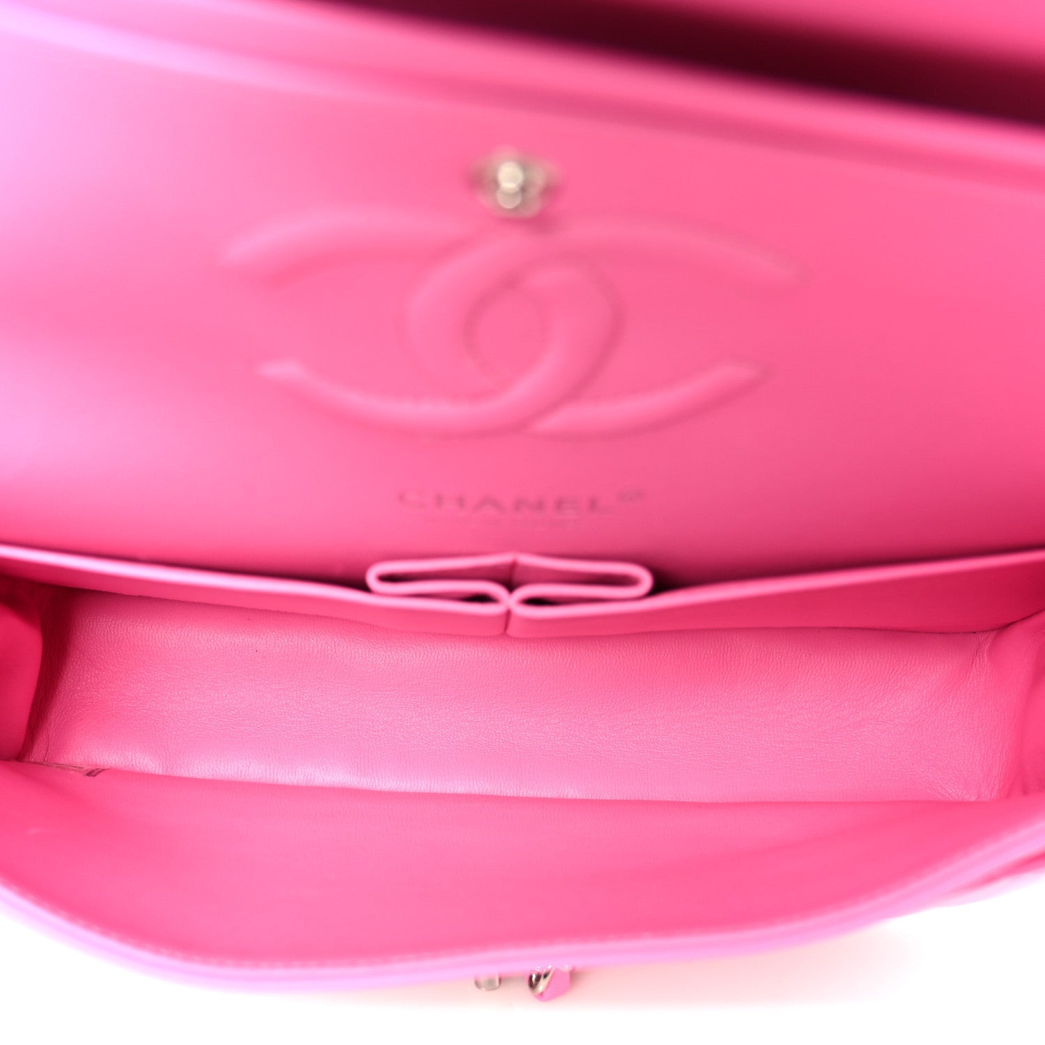 Chanel Lambskin Quilted Medium Double Flap Pink