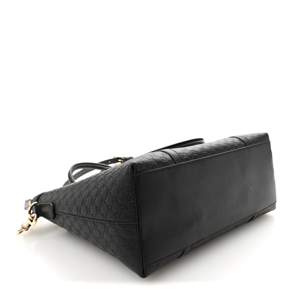 Gucci Soft Microguccissima Small Zippered Satchel Black
