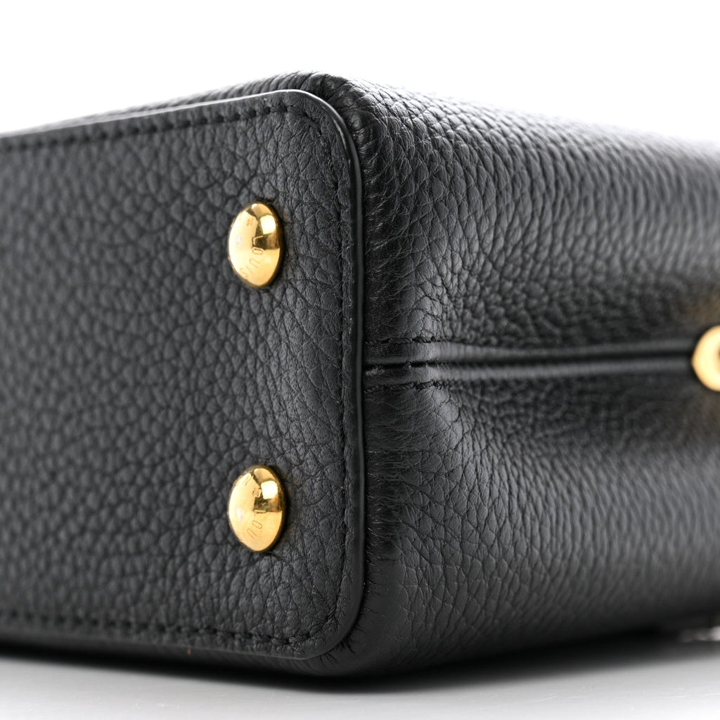 Louis Vuitton Taurillon Ayers Mini Capucines  Black