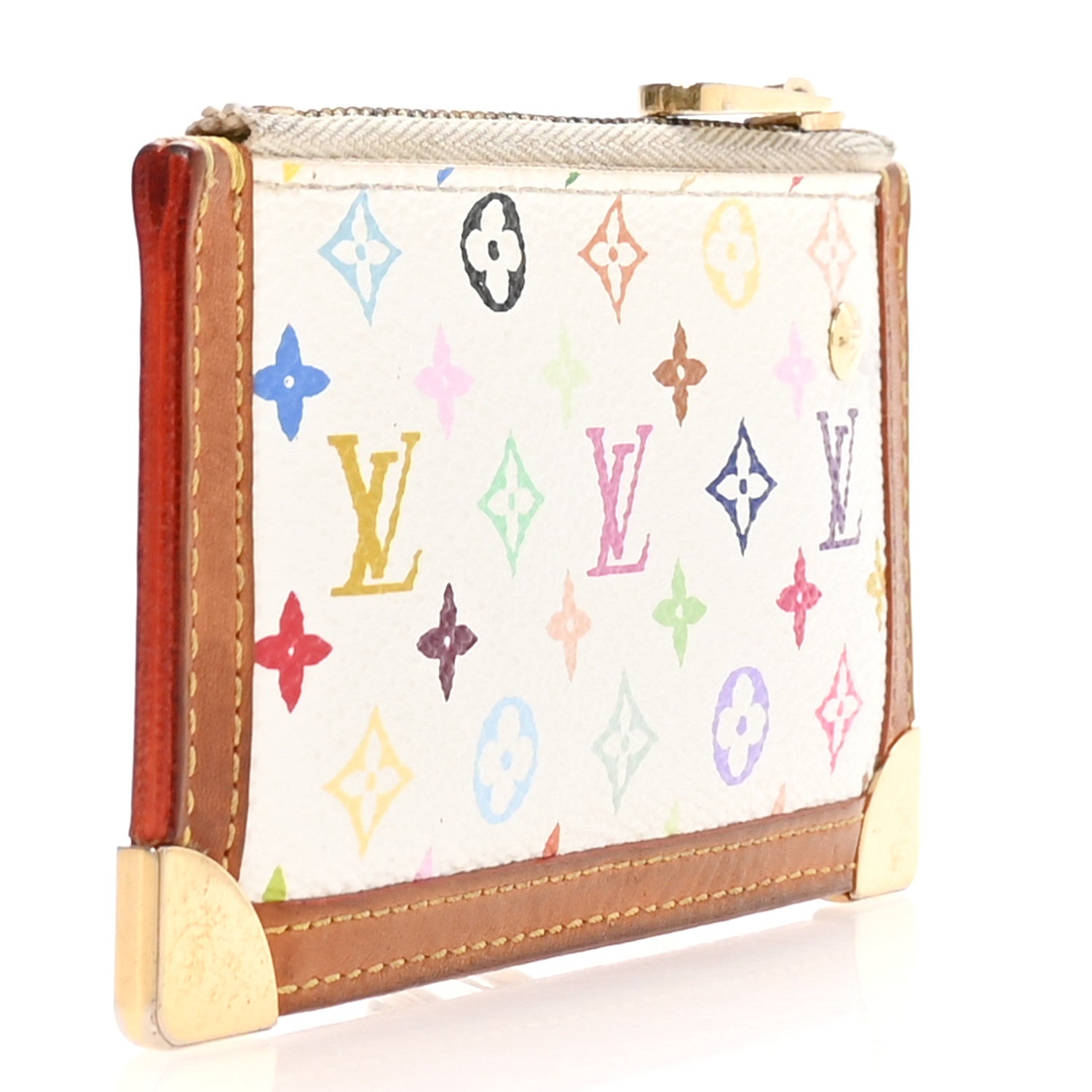 Louis Vuitton Monogram Multicolor Key Pouch White