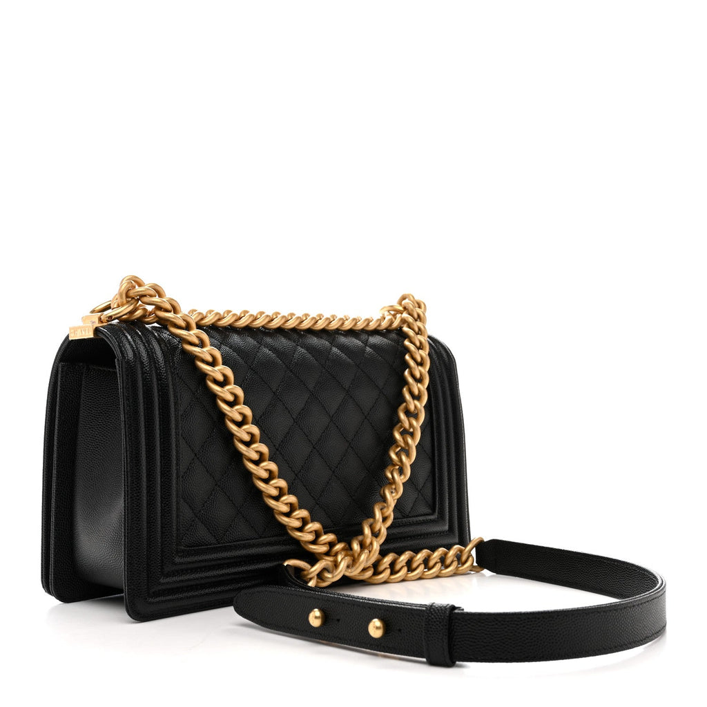 Chanel Caviar Quilted Medium Boy Flap Black
