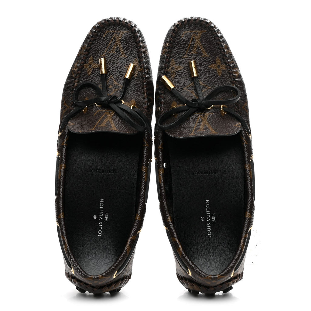 Louis Vuitton Patent Monogram Gloria Loafers 35