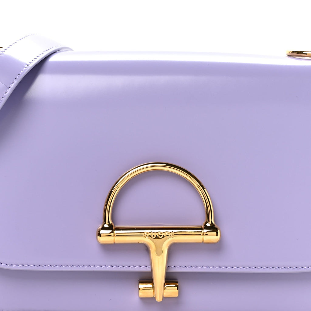 Gucci Patent Siena Small Shoulder Bag Lapis