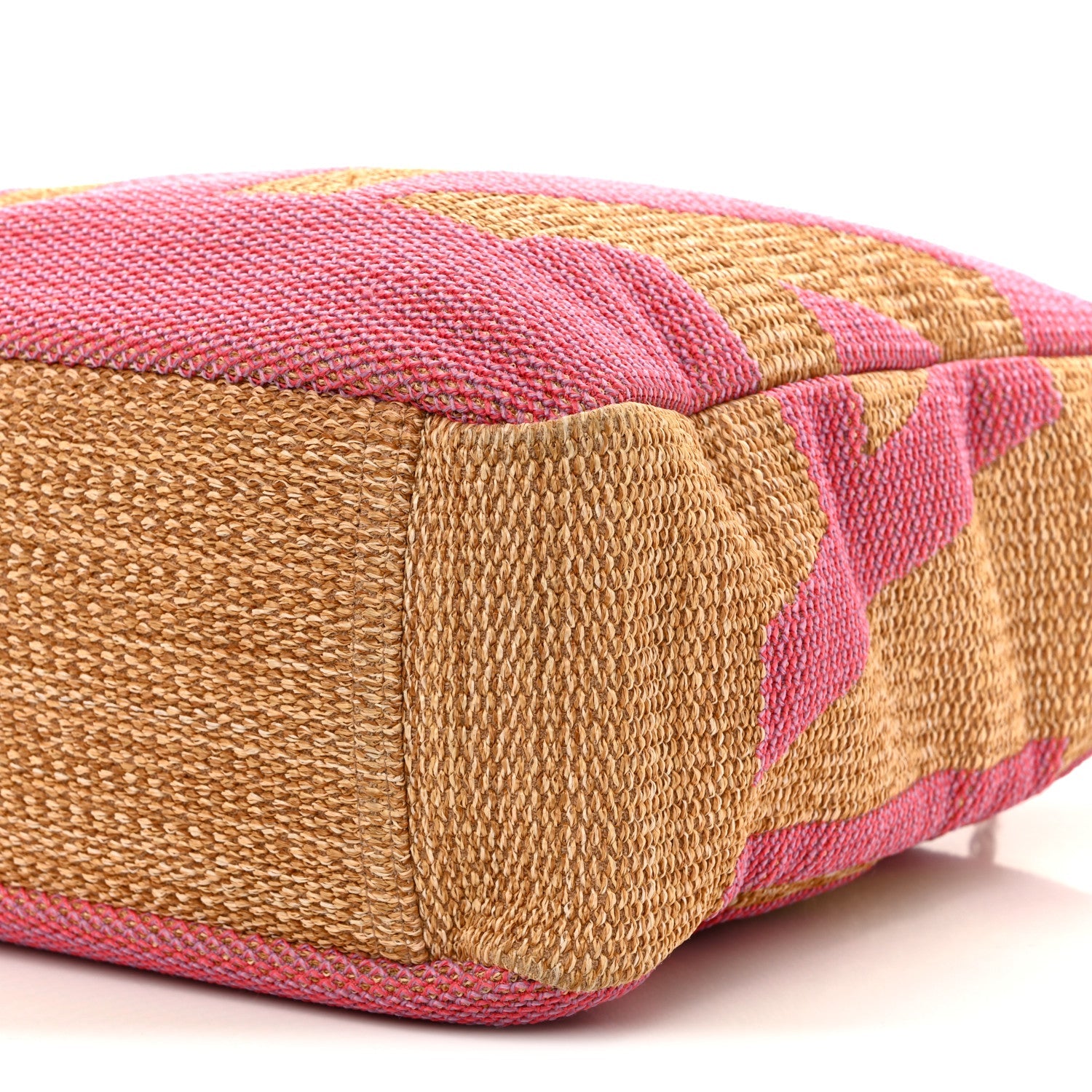 Chanel Mixed Fibers Large Shopping Bag Pink Beige