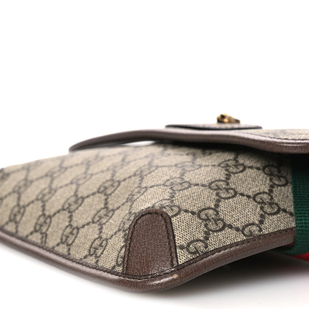 Gucci GG Supreme Monogram Neo Vintage Web Belt Bag Brown
