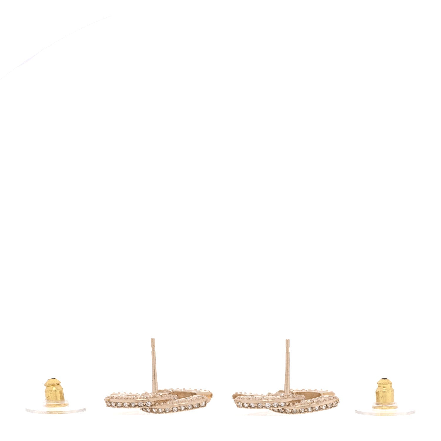 Crystal Timeless CC Earrings Light Gold