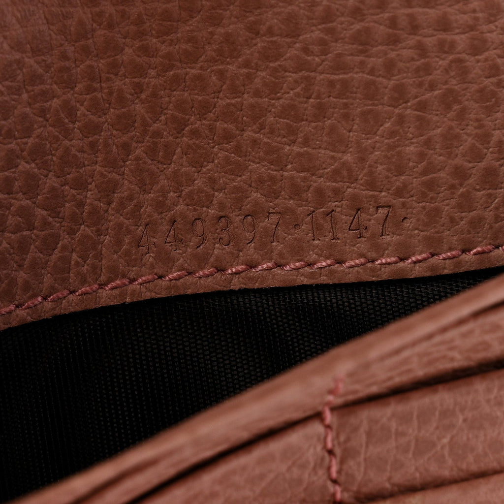 Gucci Dollar Calfskin Interlocking G Continental Wallet Soft Pink