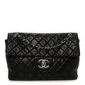 Chanel Washed Lambskin Quilted Maxi Single Flap Black